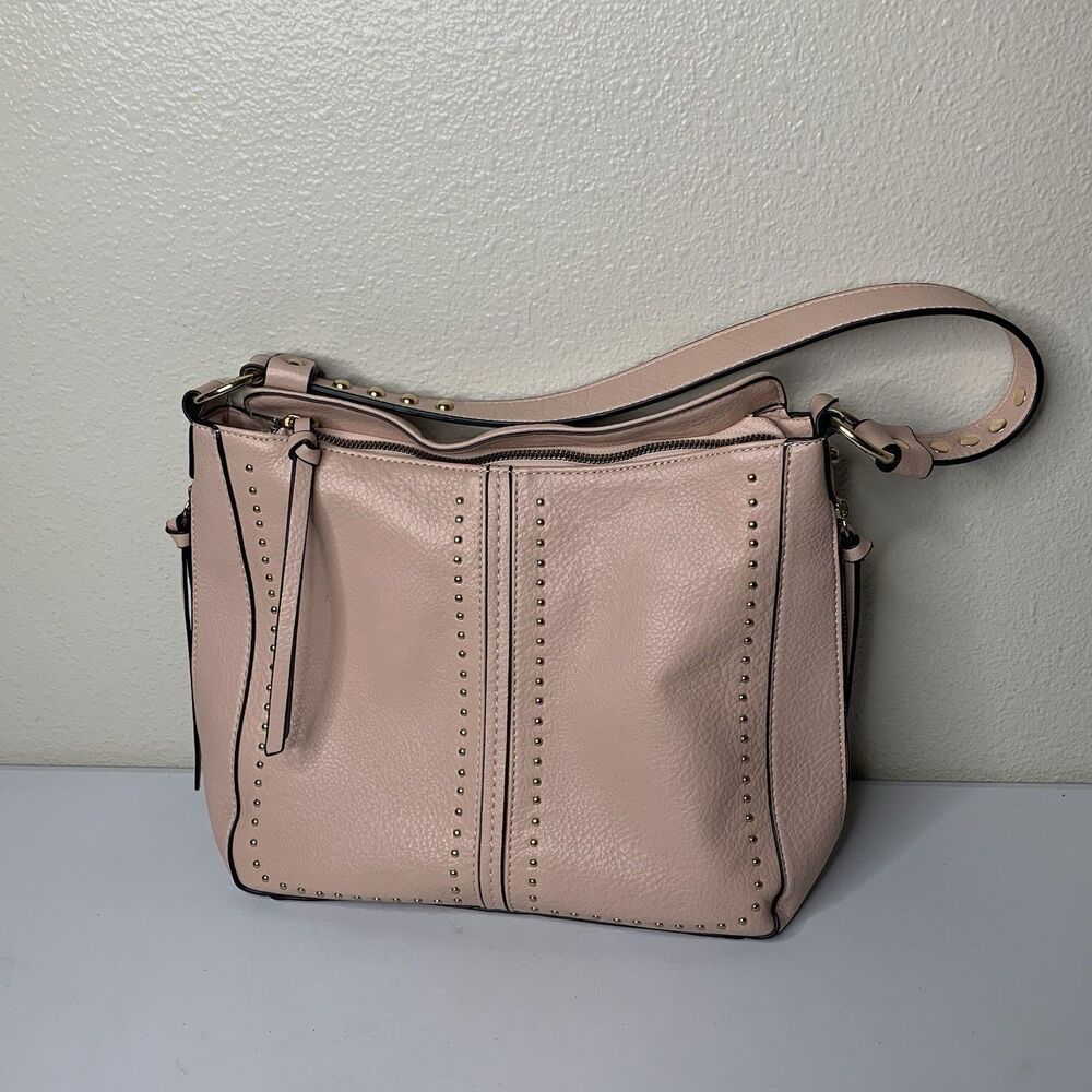Montana West Large Pink Leather Concealed Carry Hobo Shoulder Bag Dual Side Zip
